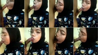 Bokep Indo Sepongan Binal Hijab Berkacamata - Bokepi